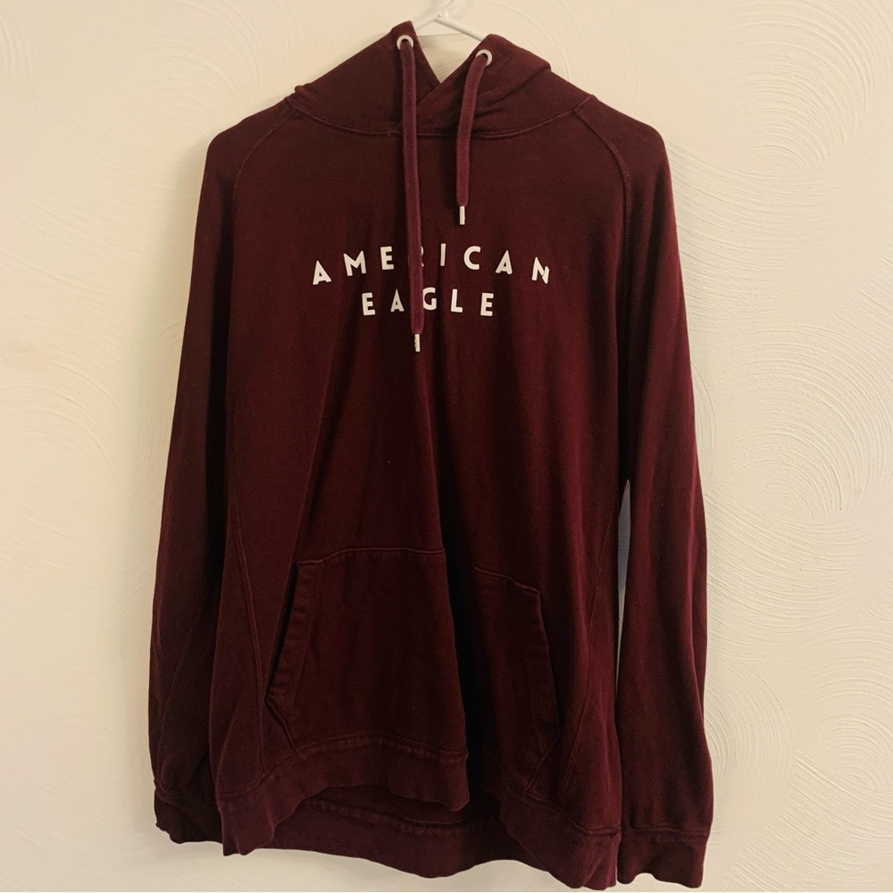 Burgandy American Eagle Hoodie